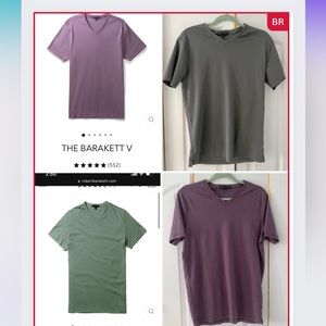 Set of 2 Robert Barakett v neck tees L -